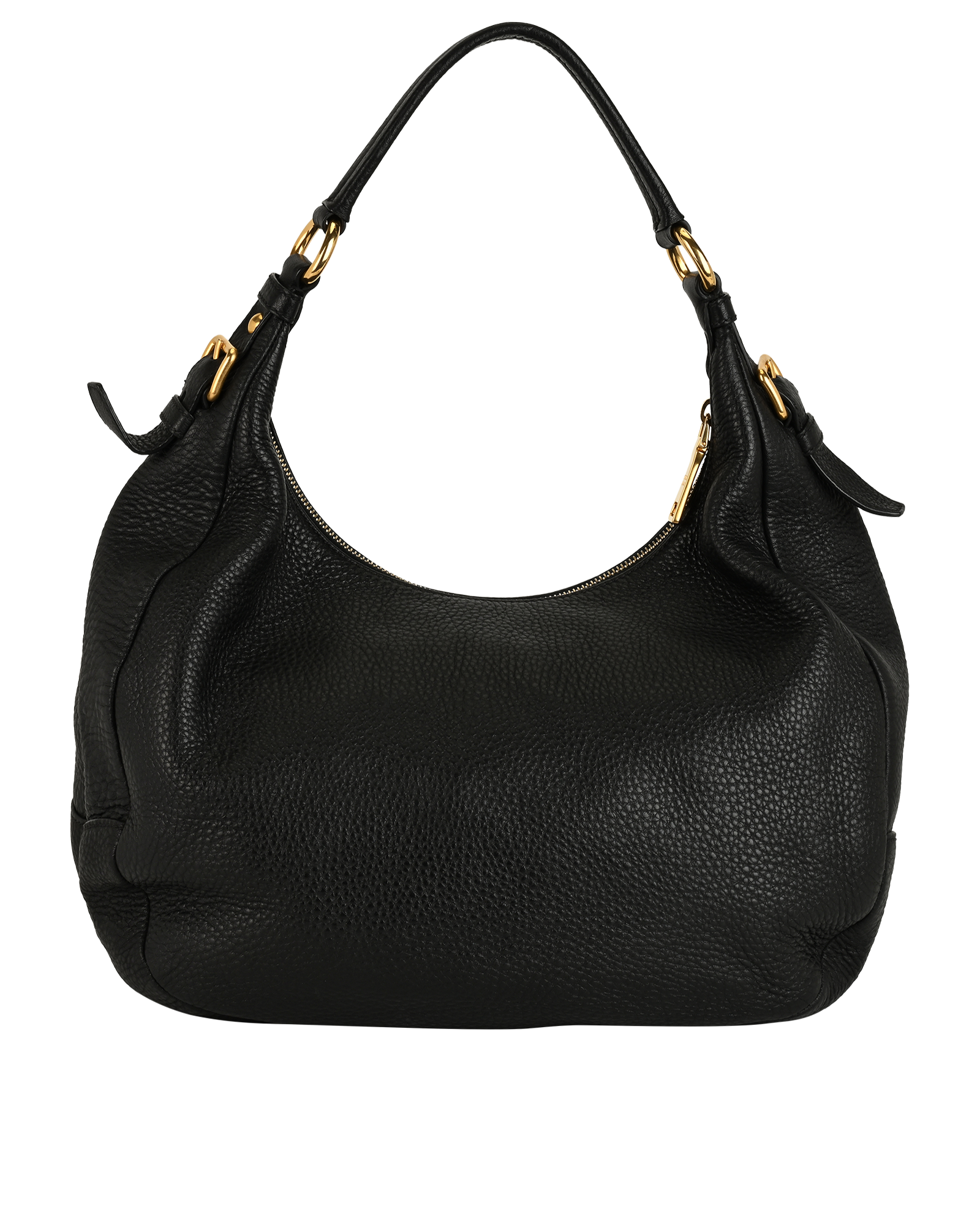 Vitello Daino Hobo, &pound;495, Handbags, Black, Leather, Back view